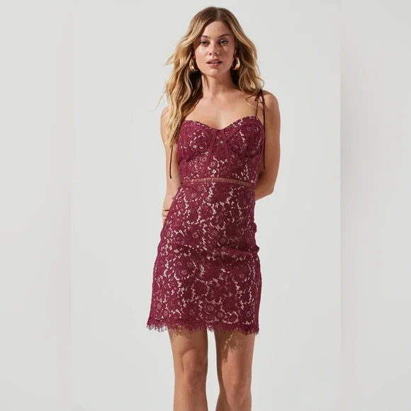 Astr | Dresses | Astr The Label Corset Wine Nude Lace Mini Dress Xs | Poshmark Astr | Dresses | Astr The Label Corset Wine Nude Lace Mini Dress Xs | Poshmark